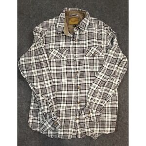 Venado Men's Flannel Shirt Plaid Size Extra Large Black Gray